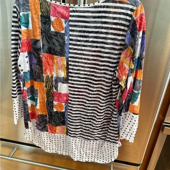 Colorful Patchwork Long Sleeve Top - Picture 10 of 14